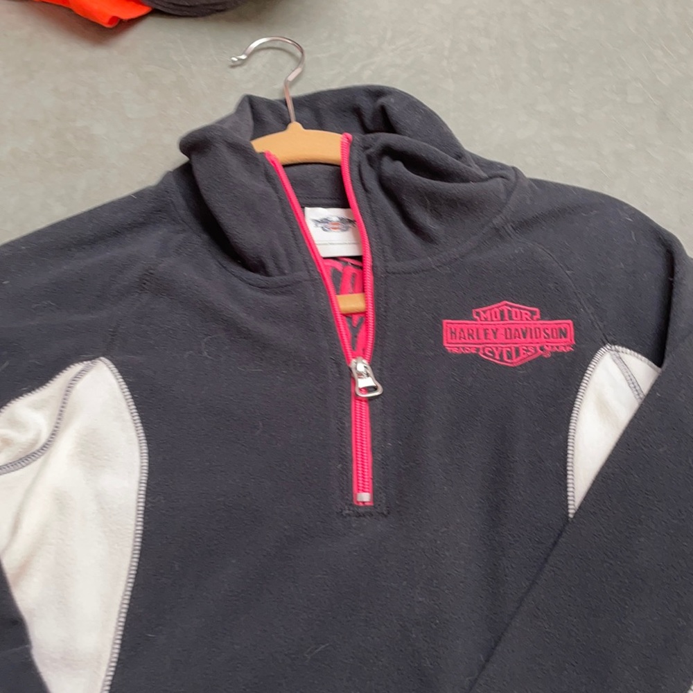 Harley Davidson Fleece 1/4 zip with pockets